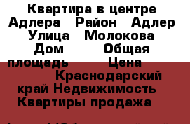 Квартира в центре Адлера › Район ­ Адлер › Улица ­ Молокова › Дом ­ 36 › Общая площадь ­ 34 › Цена ­ 3 600 000 - Краснодарский край Недвижимость » Квартиры продажа   